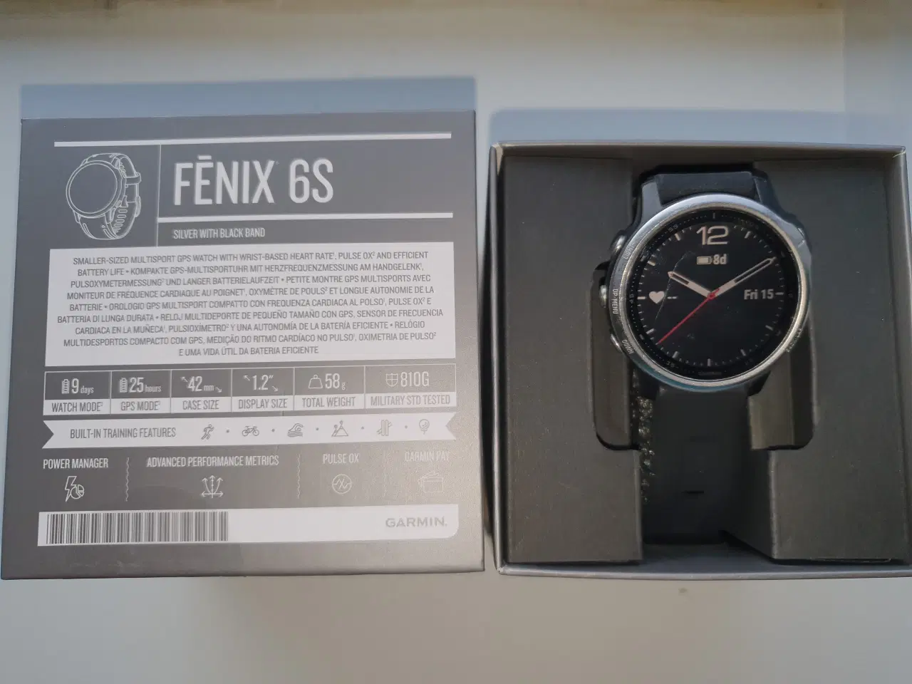 Billede 3 - Garmin Fenix 6S Smartwatch Sort