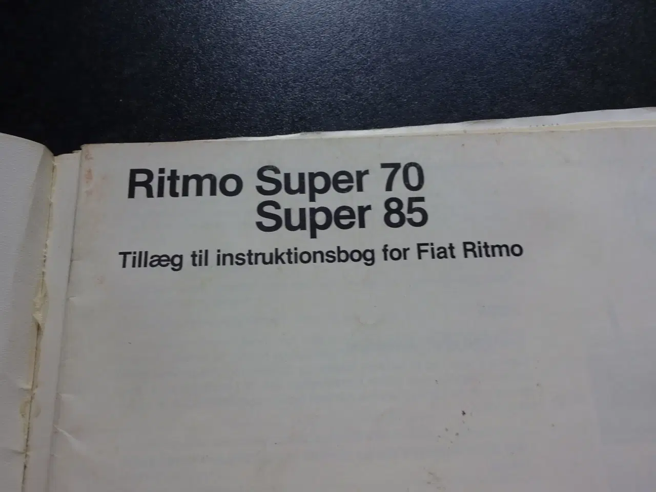 Billede 2 - Fiat Ritmo instruktionsbog