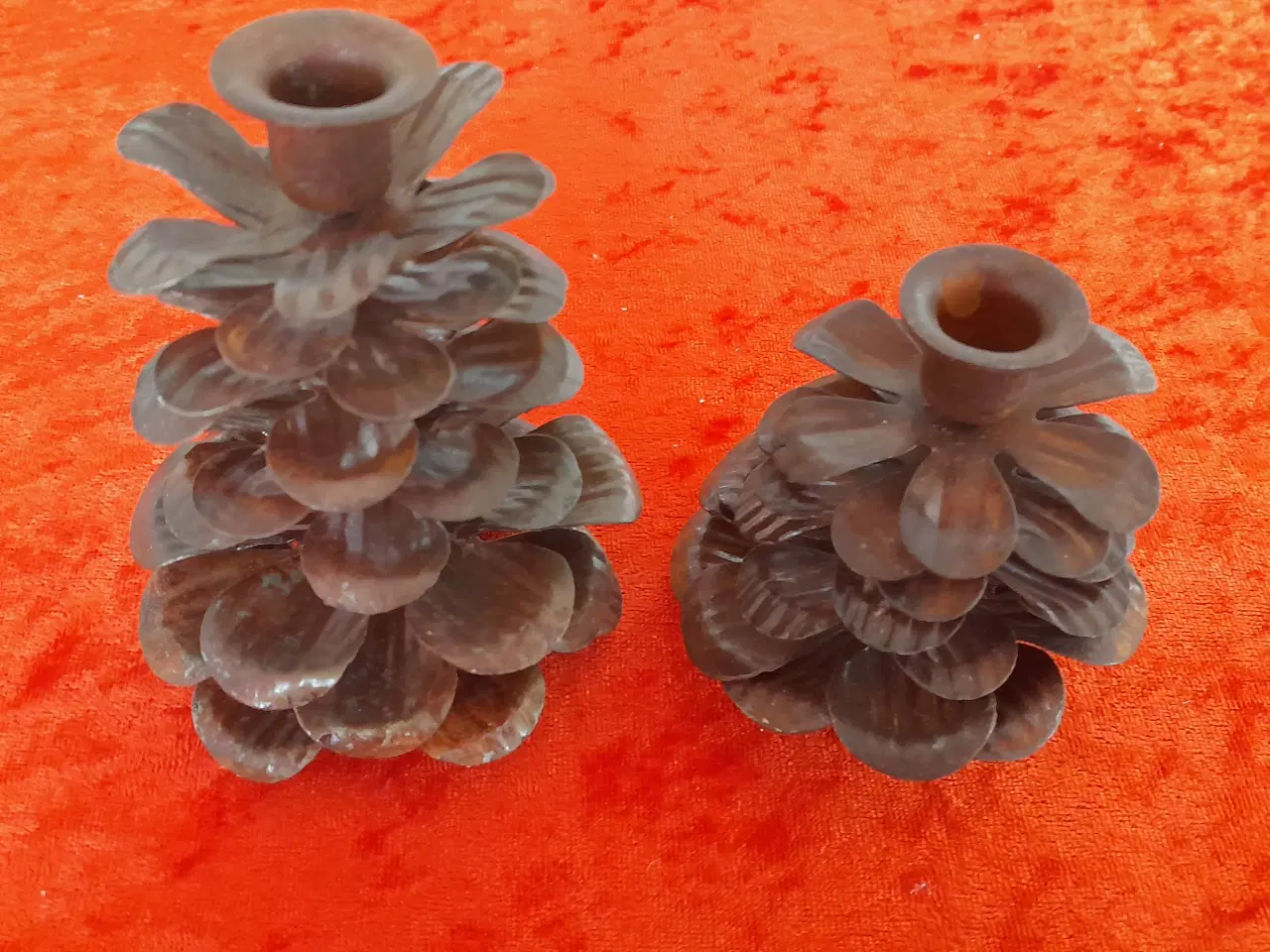 Billede 1 - Koglelysestager, 2 stk.