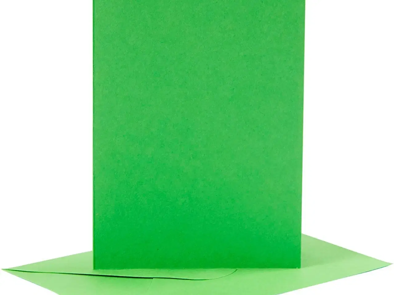 Billede 1 - Kort og kuverter, kort str. 10,5x15 cm, kuvert str. 11,5x16,5 cm, 110+220 g, grøn, 6sæt/ 1 pk.