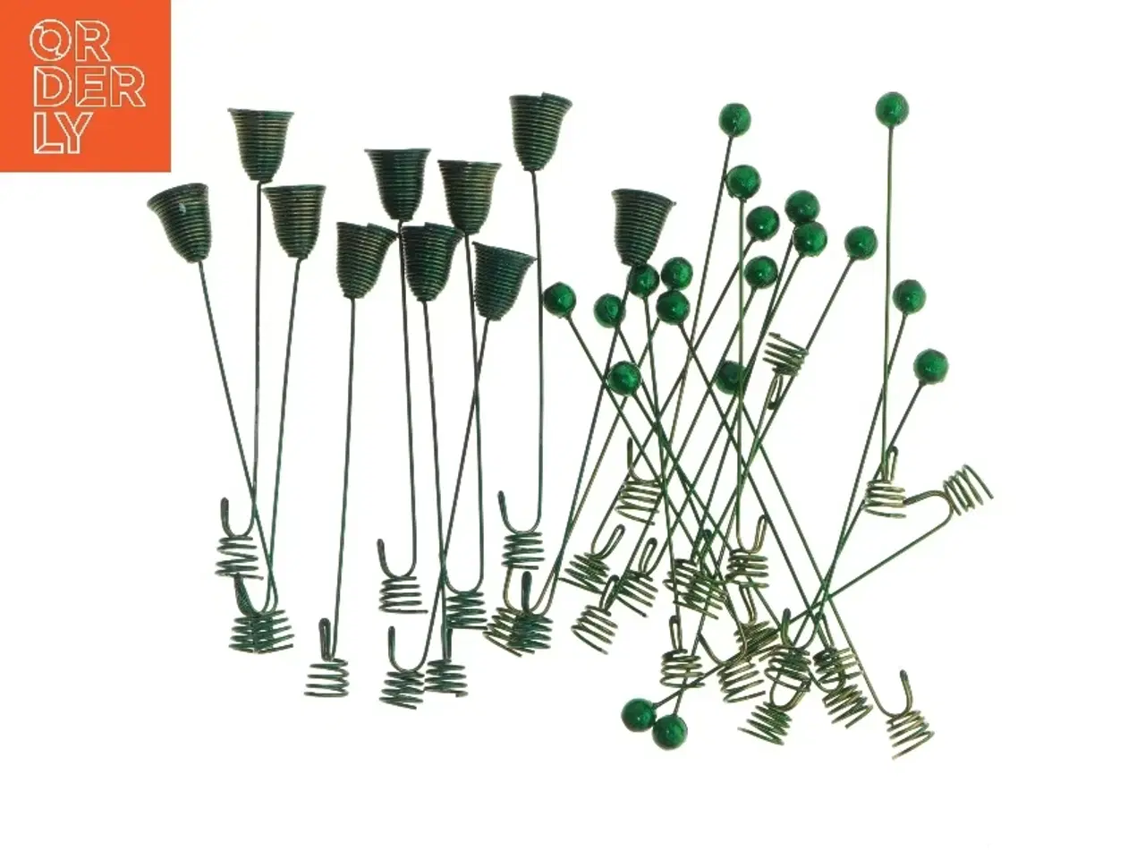 Billede 1 - Grønne retro julelysholdere, 28 styk (str. 16 cm. 28 styk)