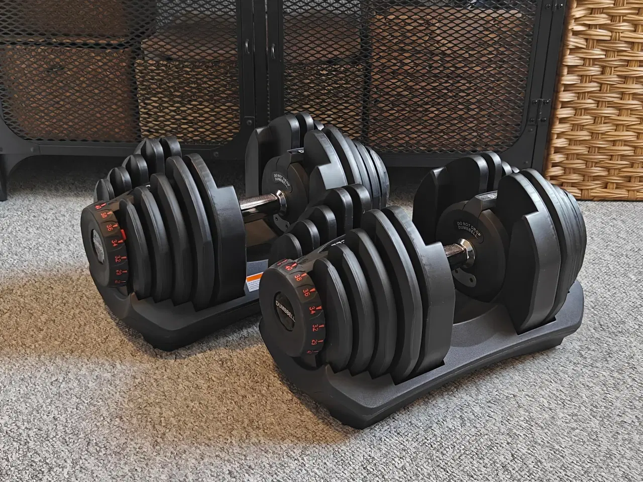 Billede 2 - Justerbare håndvægte 40 kg (flyttesalg)