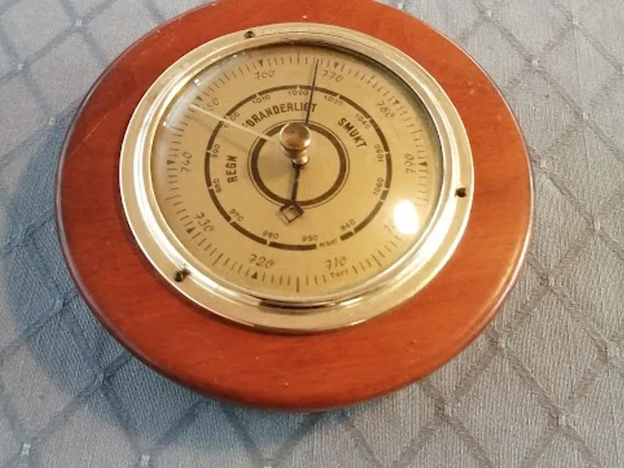 Billede 4 - Smukt Teak-træs Barometer