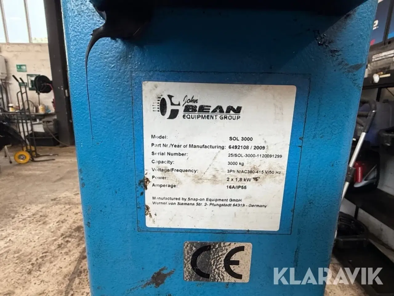 Billede 9 - Tosøjlelift John Bean SOL 3000