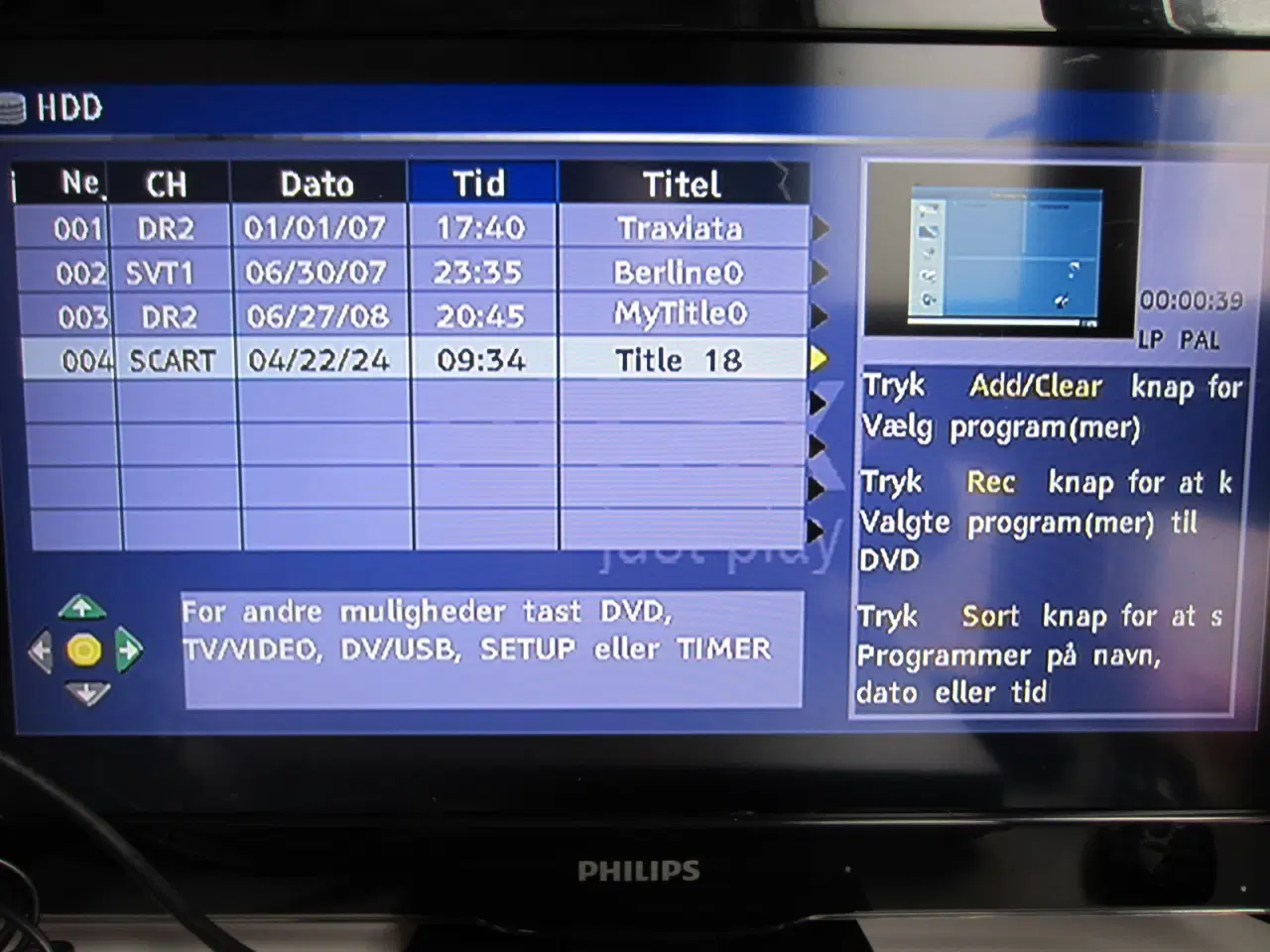 Billede 2 - ELTAX DVR-555HD harddisk optager – DVD optager
