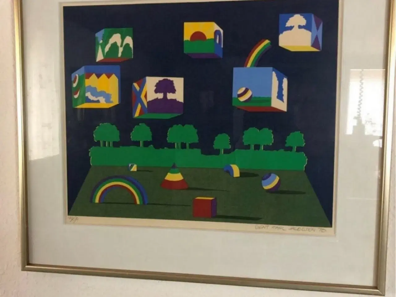 Billede 1 - Litografi af Bent Karl Jacobsen