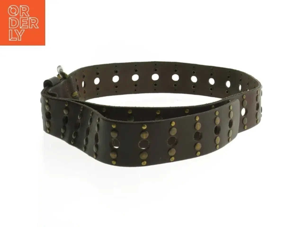 Billede 2 - Brun bælte med metalnitter fra WHITE STUFF (str. 100 cm)