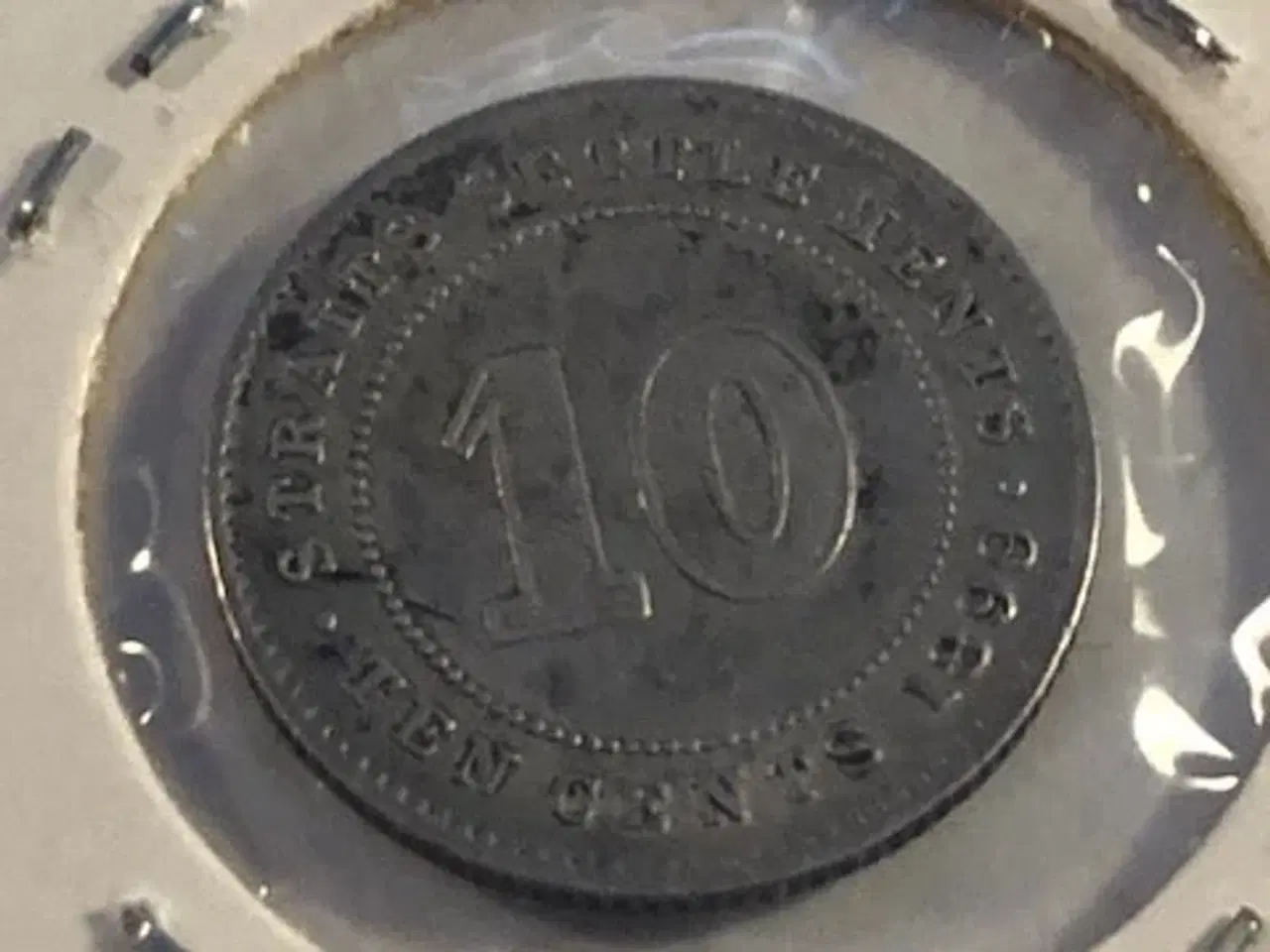 Billede 1 - 10 cents 1899 Straits Settlements