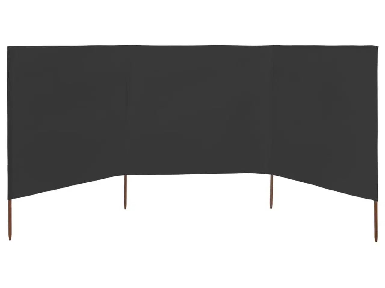 Billede 3 - 3-panels læsejl 400x160 cm stof antracitgrå
