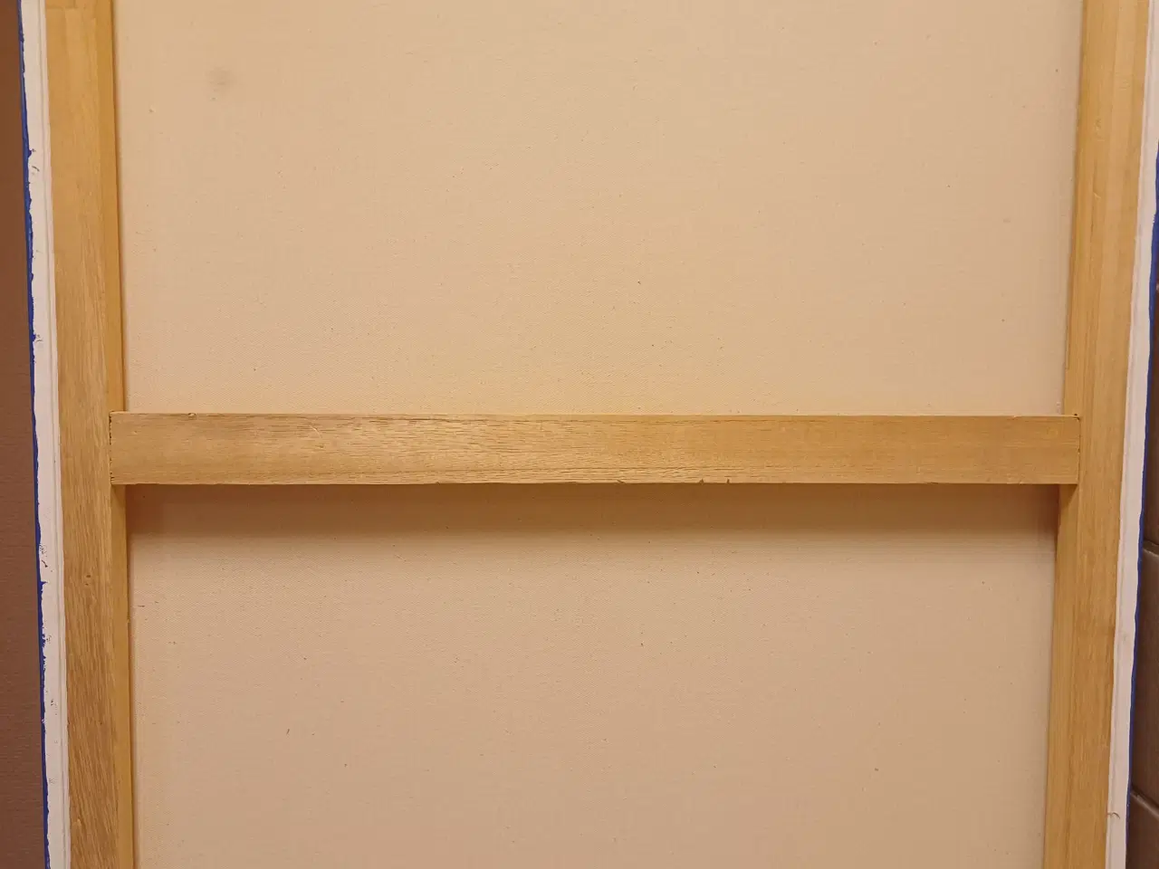 Billede 3 - Maleri abstrakt - akryl på lærred - blåt med hvide