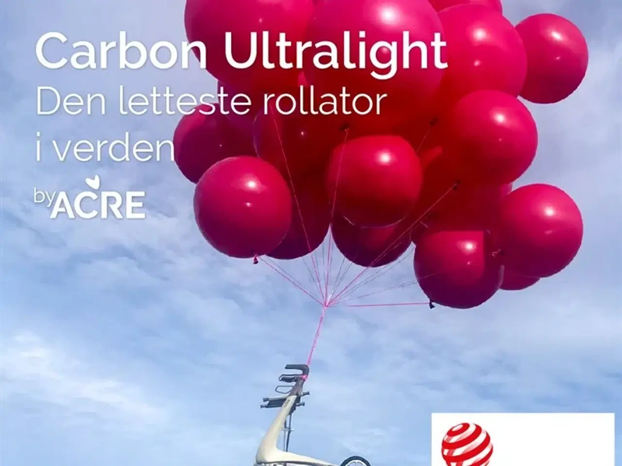 Billede 2 - Rollator - ByACRE Carbon Ultralight - Cremehvid