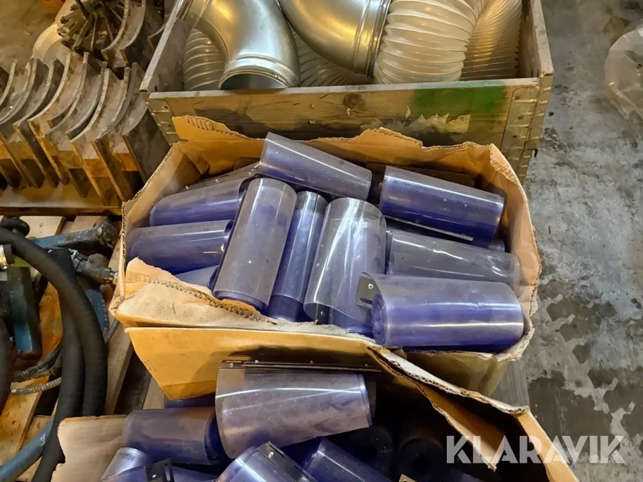 Billede 3 - Samlet lot - udsugningsrør, pvc gardin og vvs fittings