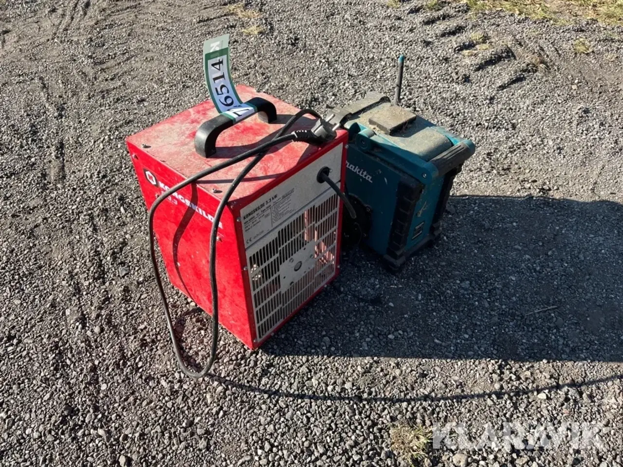 Billede 1 - Varmeblæser Kongskilde & Makita radio