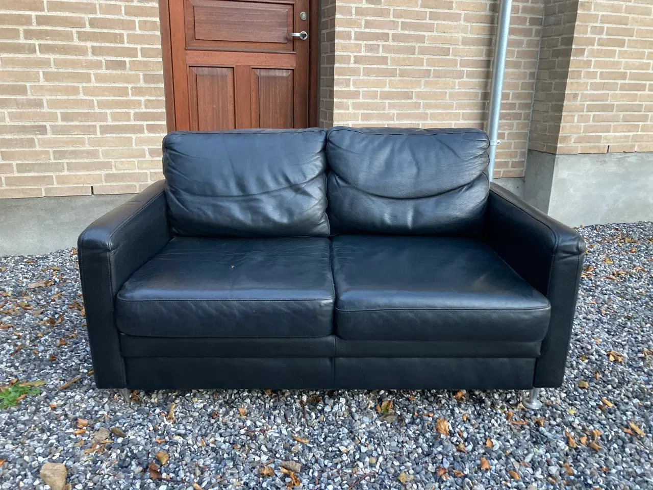 Billede 1 - Læder sofa