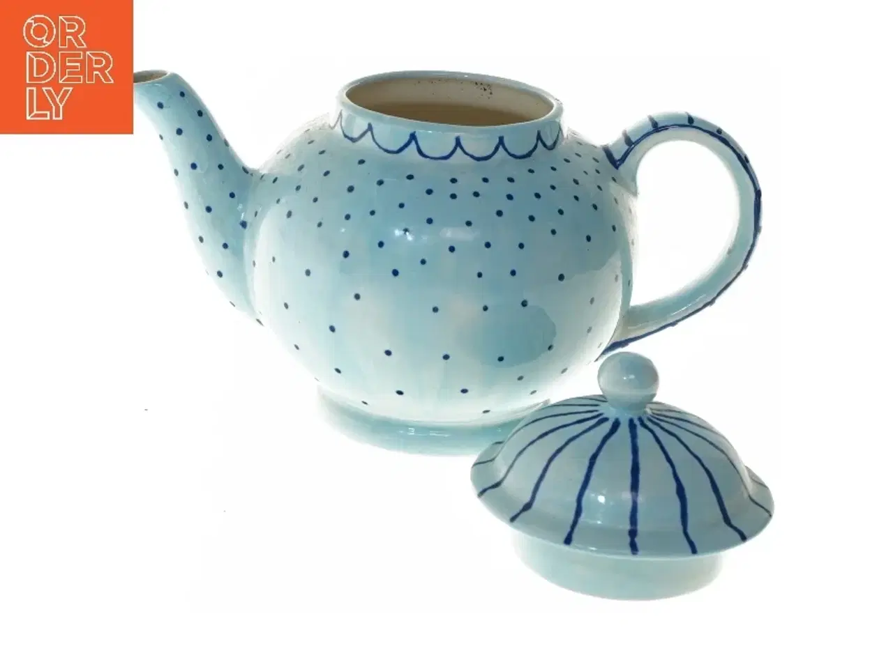 Billede 5 - Blå tepotte med låg (str. 18x26 cm)