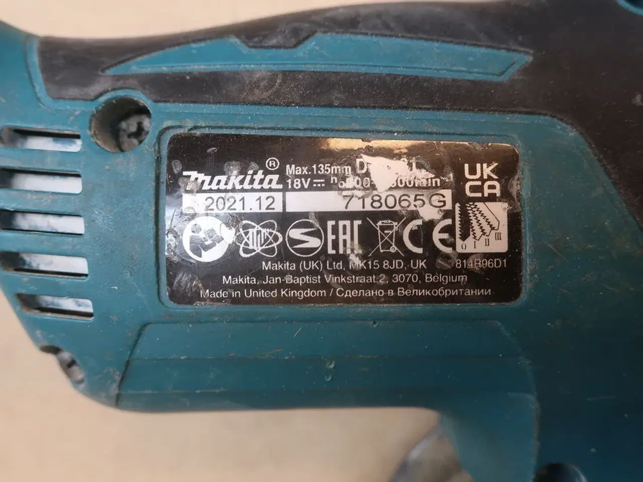 Billede 4 - Dyksav, boremaskine, sømpistol mv. MAKITA  Model: BHP 51, DER550, 718065G