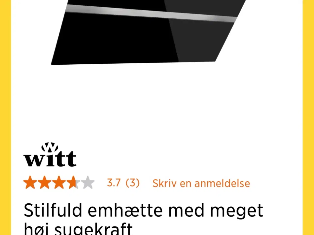 Billede 1 - WITT Emhætte -NY-