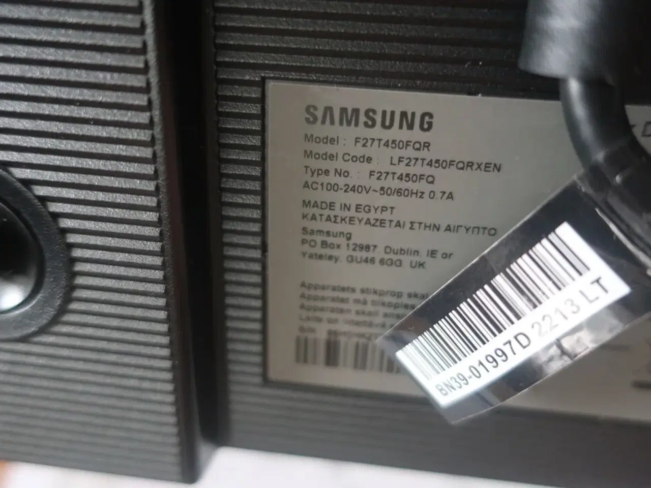 Billede 11 - 2 stk. skærme SAMSUNG F27T450FQR / computer LENOVO 11MY Intel core I7 m.m.