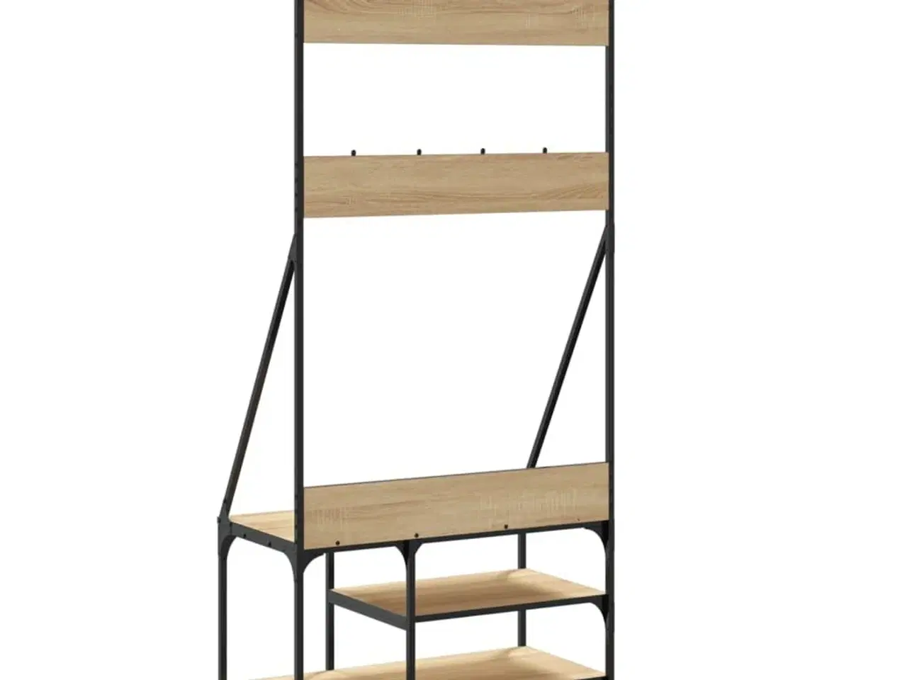Billede 6 - Tøjstativ med skoopbevaring 80x40x184 cm sonoma-eg