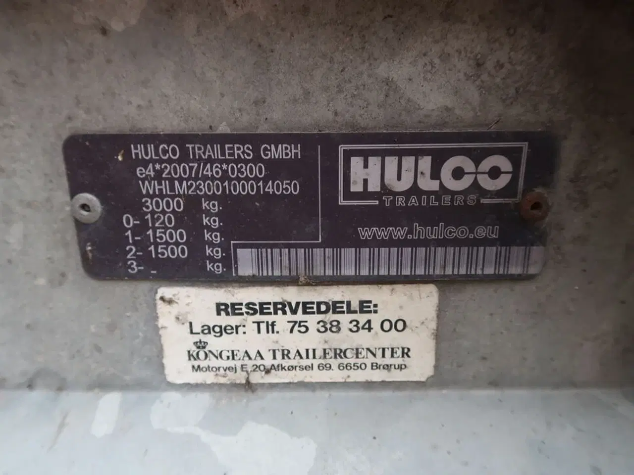 Billede 9 - Trailer HULCO Medax-2 B 3000kg