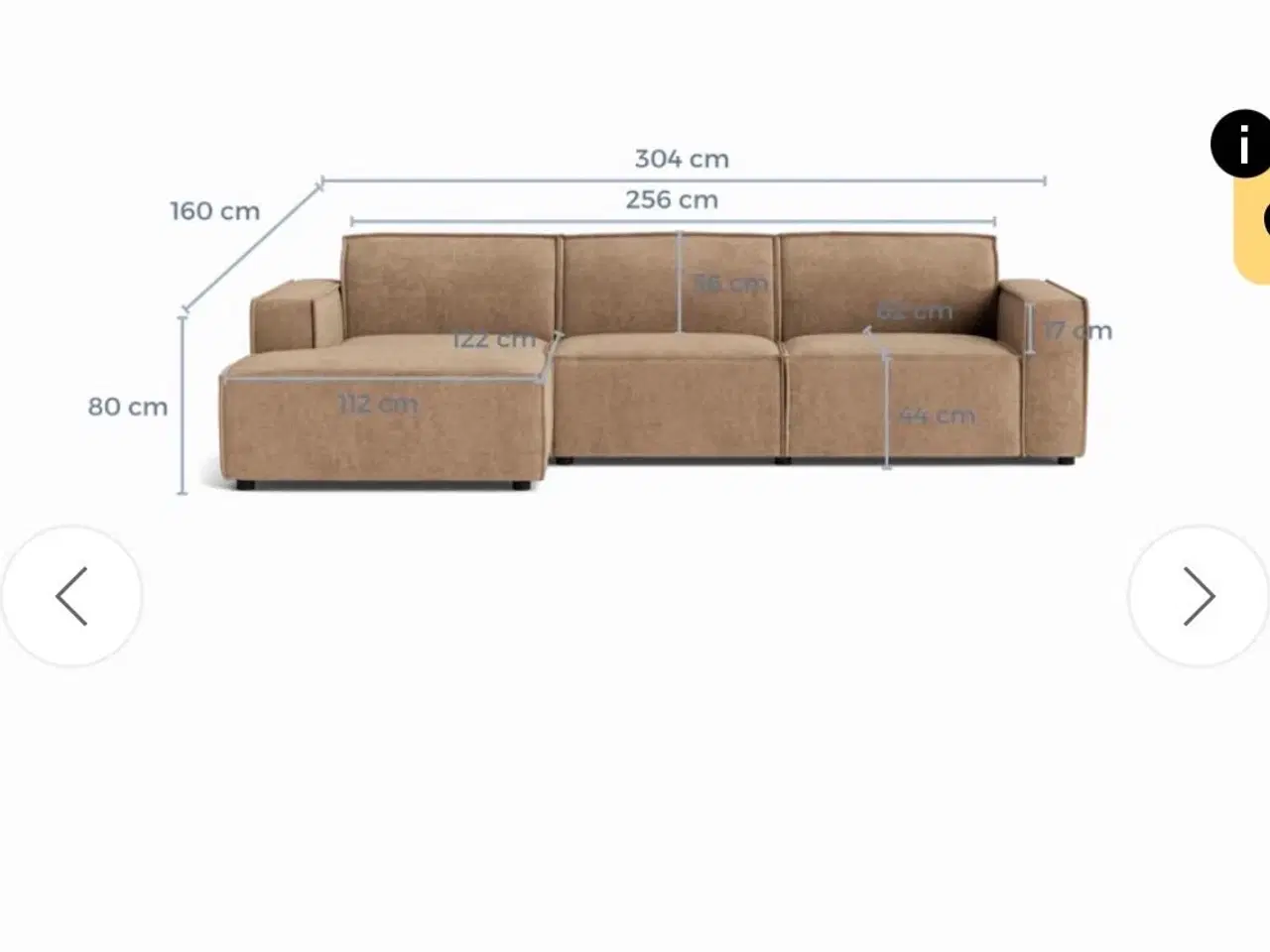 Billede 6 - Venstrevendt sofa