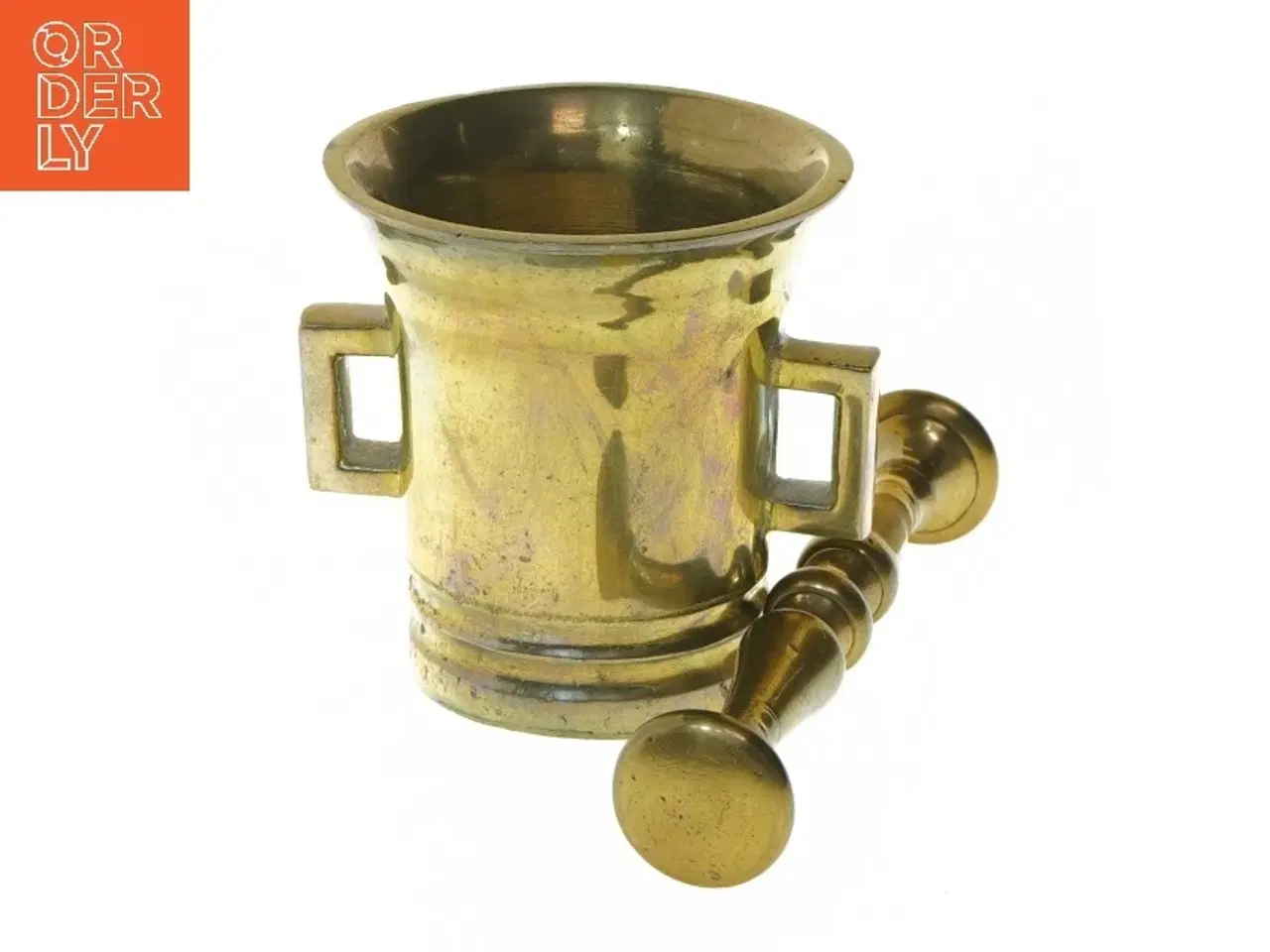Billede 4 - Messing morter med støder (str. Ø 9x9,5 cm)