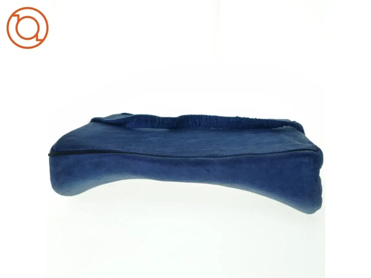 Billede 3 - Ergonomisk formet Lænde Pude med aftageligt vaskbart velour betræk og sele til fastholdelse (str. 36 x 32 x 11 cm)