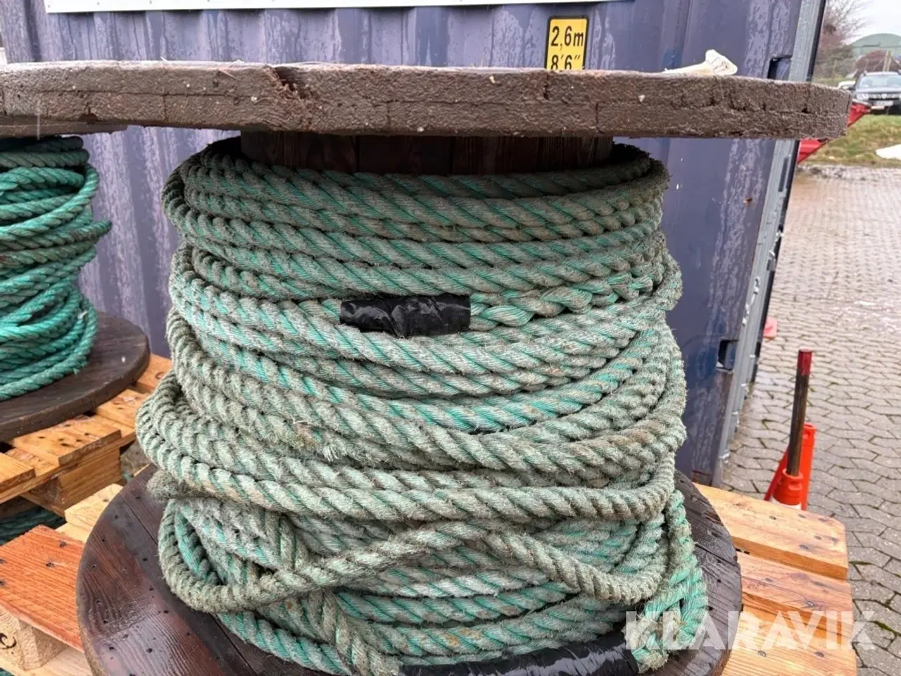 Billede 5 - Kabeltromle med reb 4 styk.