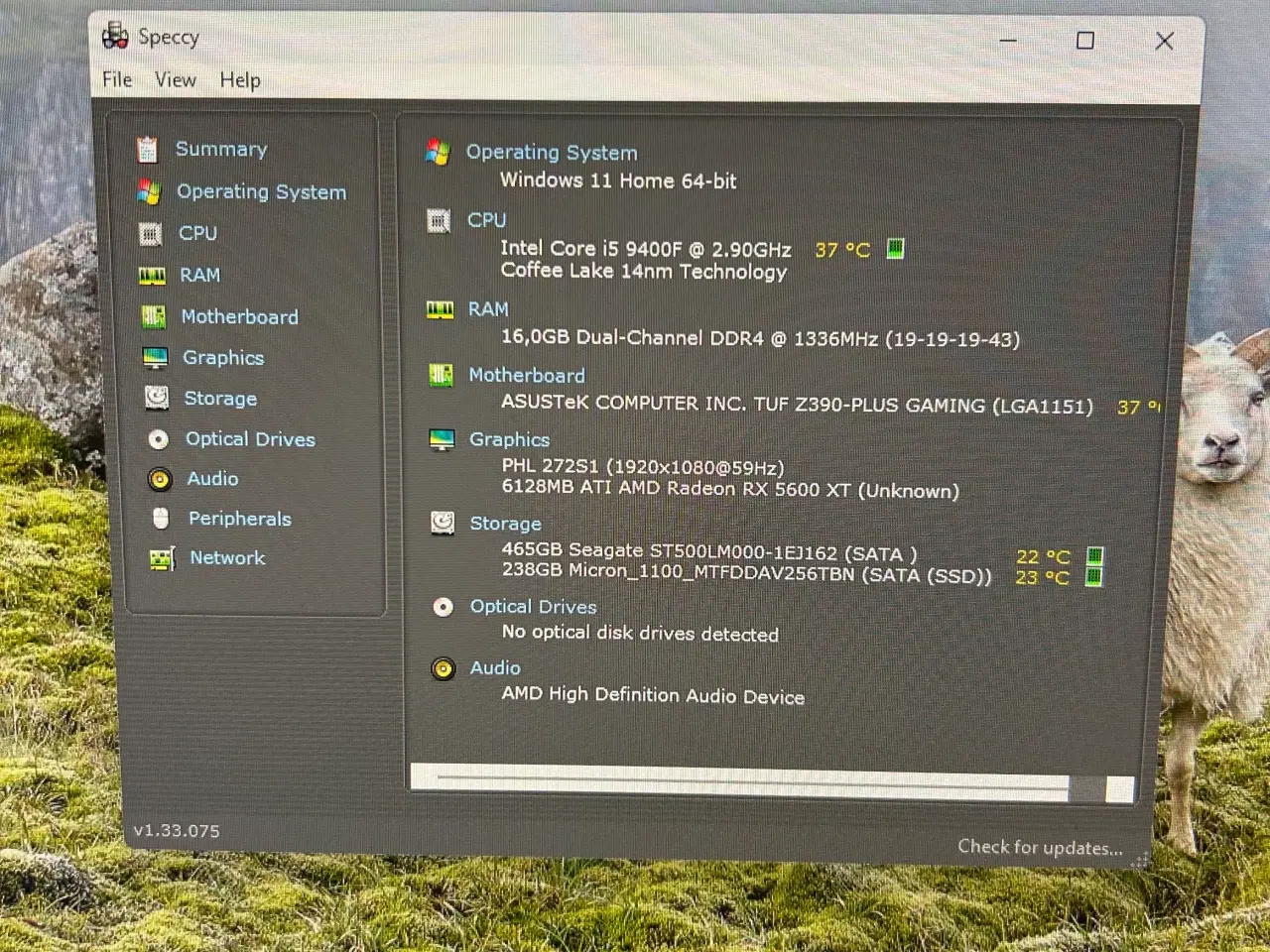 Billede 7 - 🔥 Gamer-PC | i5-9400F (4.1 GHz Turbo) + RX 5600 X
