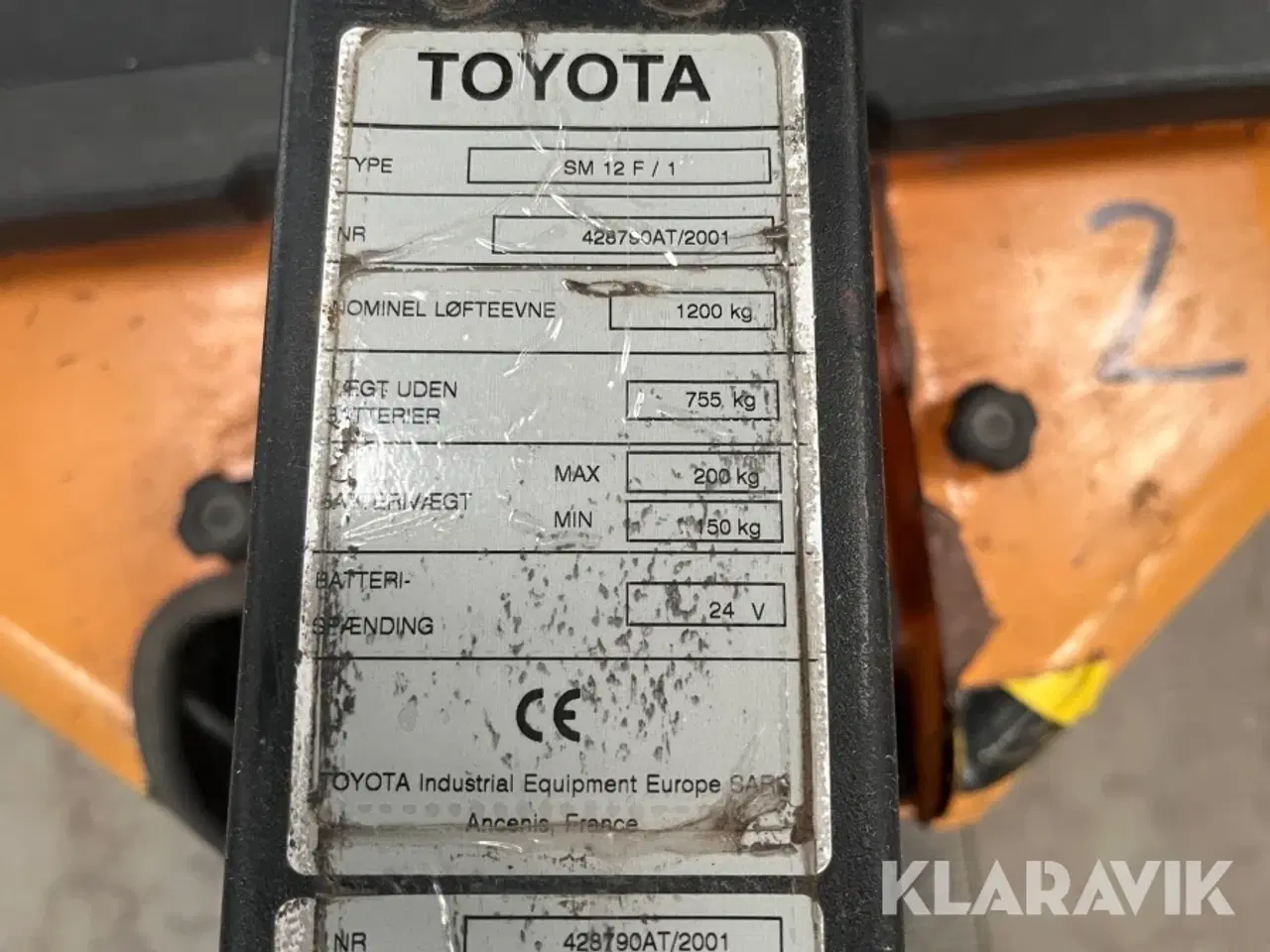 Billede 10 - El stabler Toyota SM 12 F / 1 integreret lader