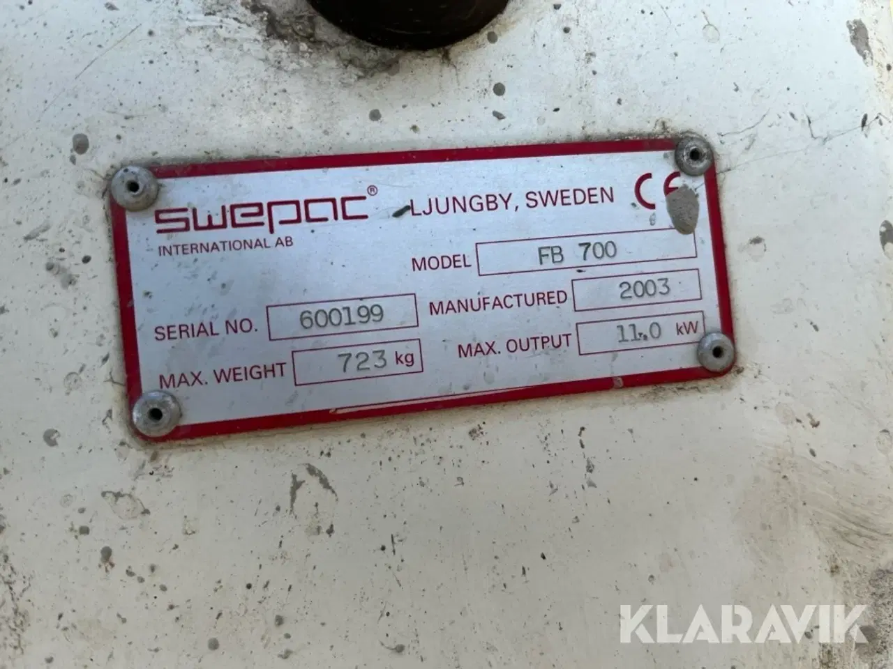 Billede 4 - Pladevibrator Swepac FB700