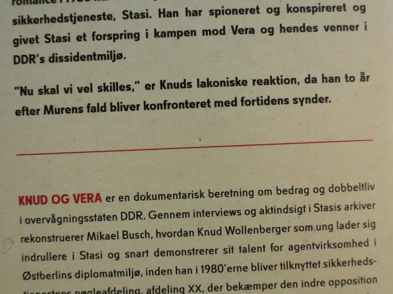 Billede 4 - knud og vera - et stasi-drama, af mikael busch, em