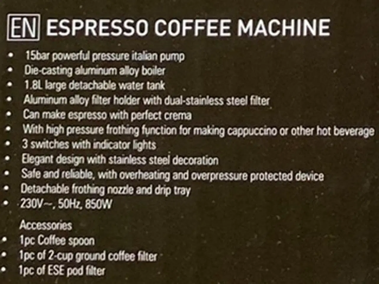 Billede 5 - Sinbo Espresso Coffee Maker - helt ny-aldrig brugt