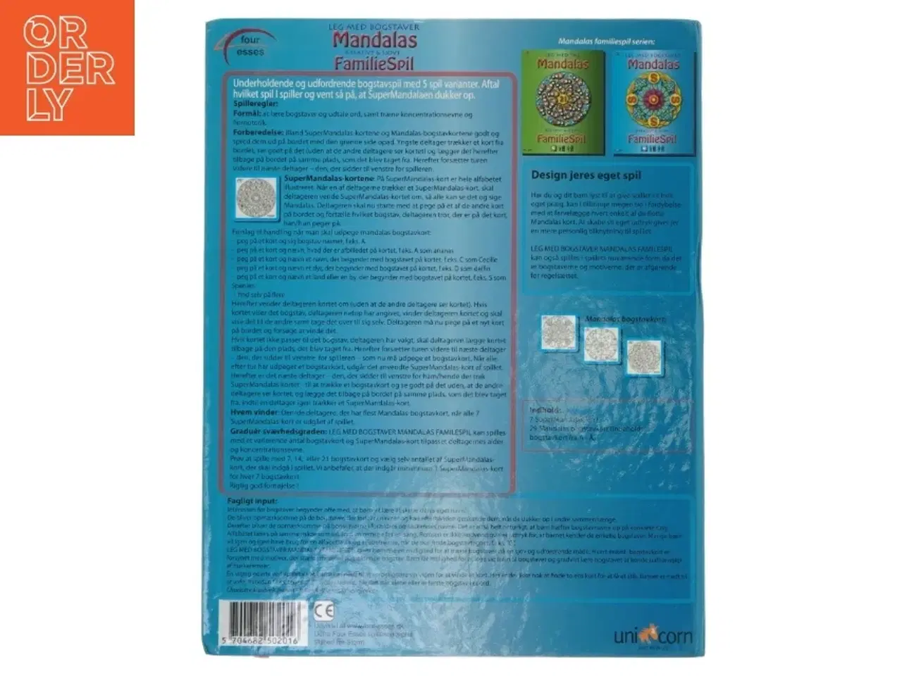 Billede 4 - Bogstavspil Mandalas Familiespil fra Unicorn (str. 21x27 cm)