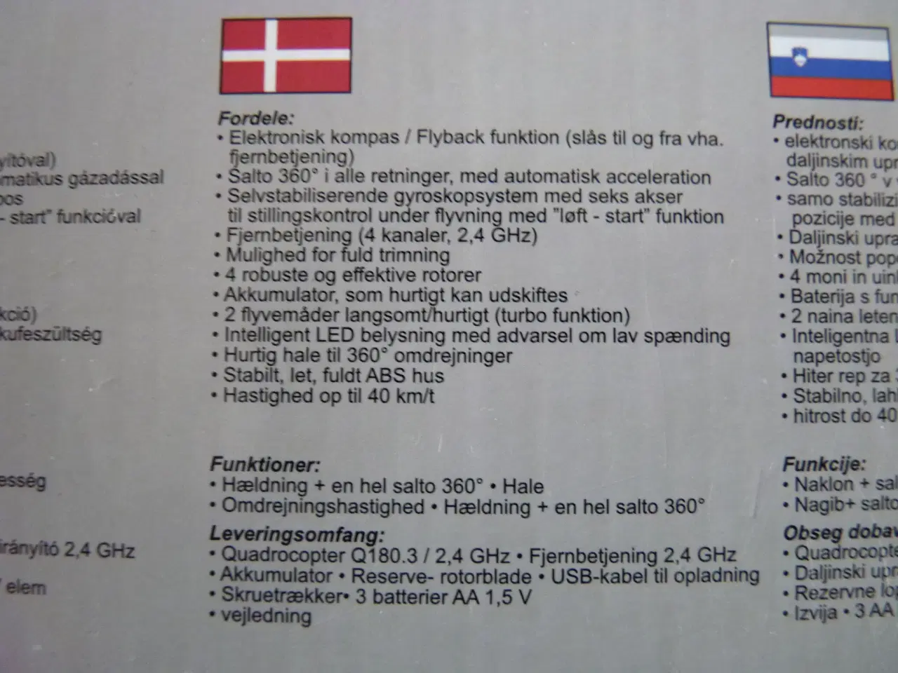 Billede 5 - Drone Q180.3 Quadrocopter 2.4 GHz 360° flip