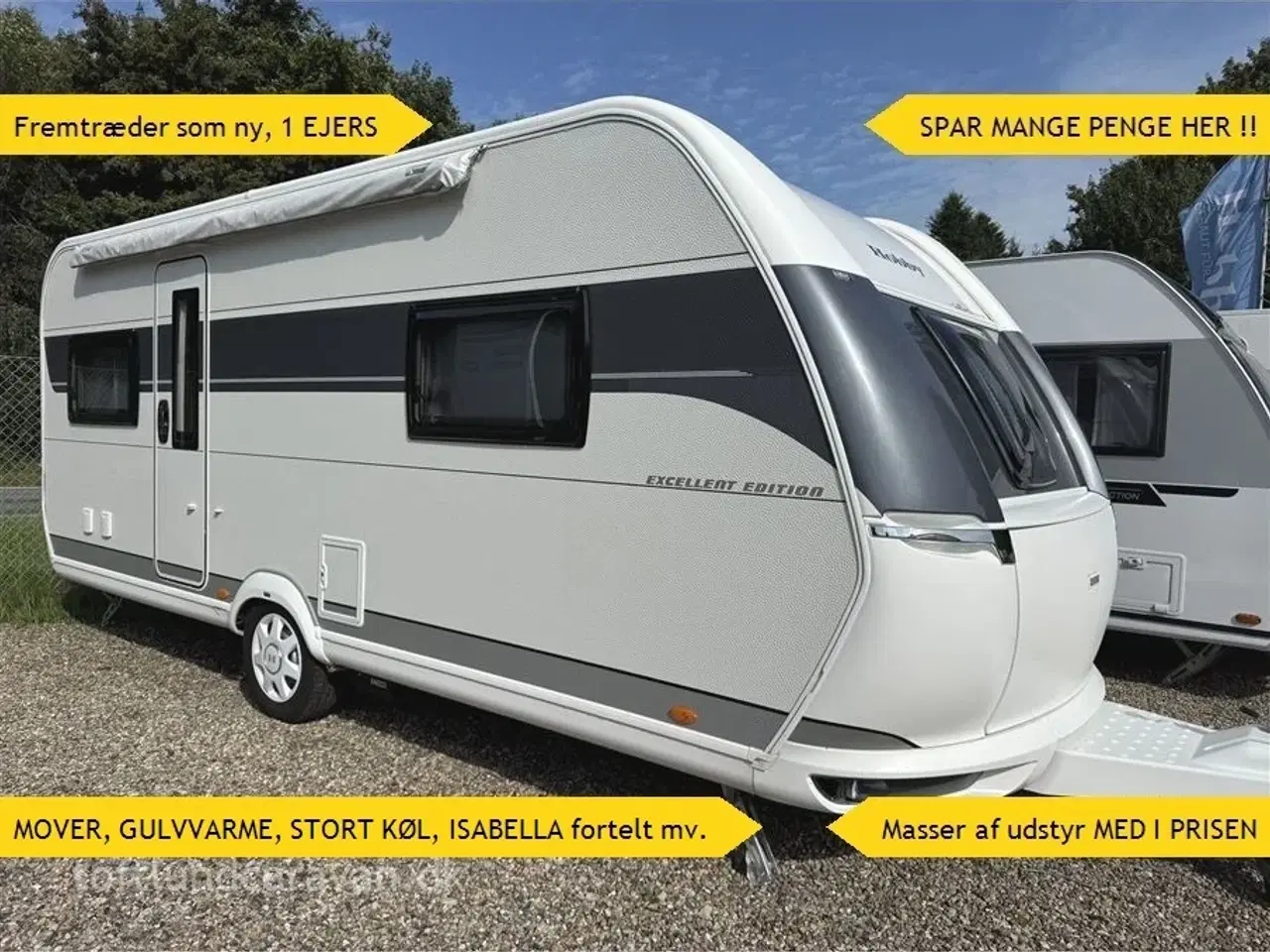 Billede 1 - 2023 - Hobby Excellent Edition 540 UFF SUPERTILBUD på en næsten NY vogn! QUENNS SENG. Masser af udstyr bla. MOVER, ISABELLA FORTELT mv.