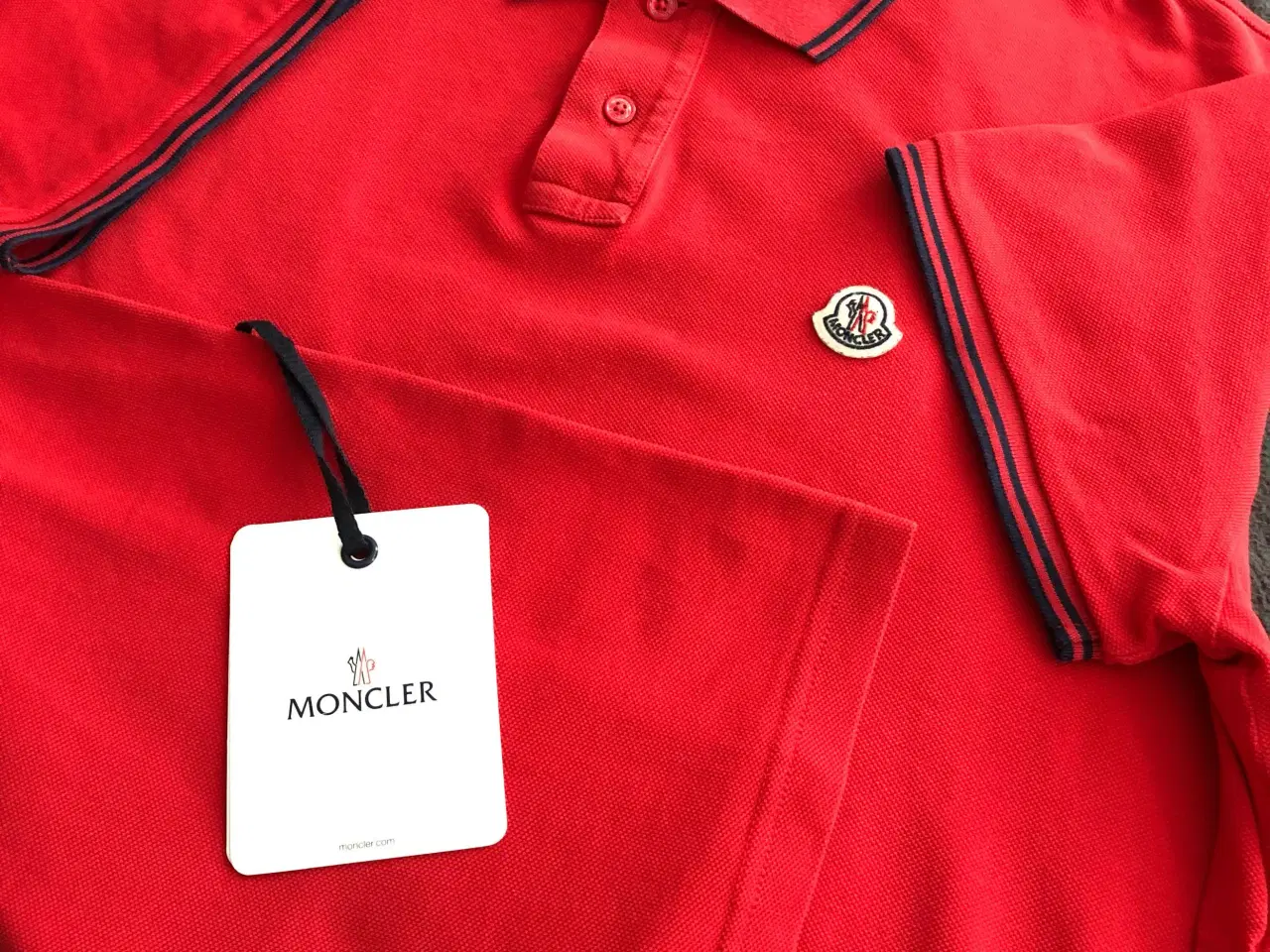 Billede 5 - Moncler i rød Polo t-shirt 