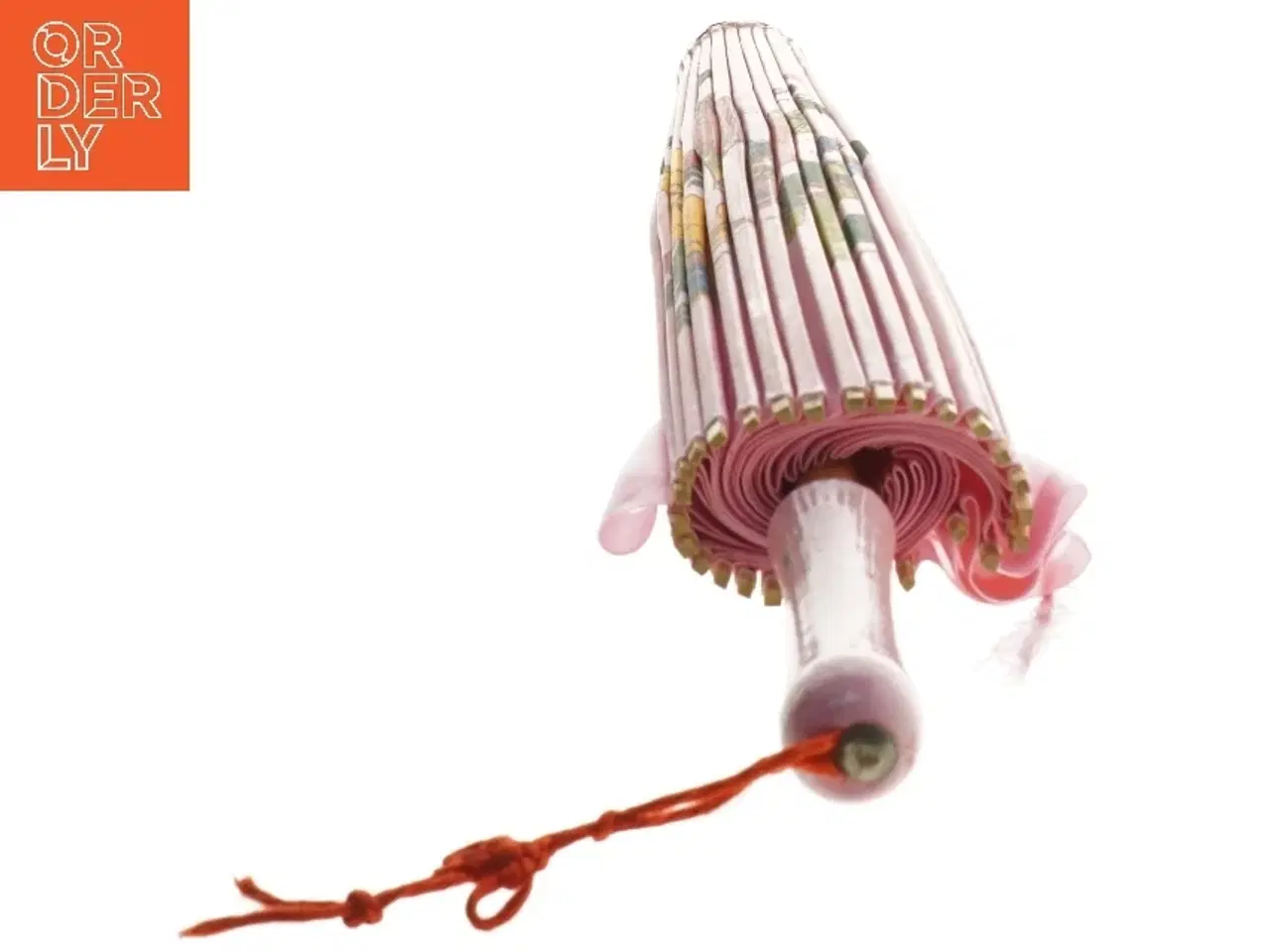Billede 2 - Sol Paraply med pink håndtag (str. 56 cm)