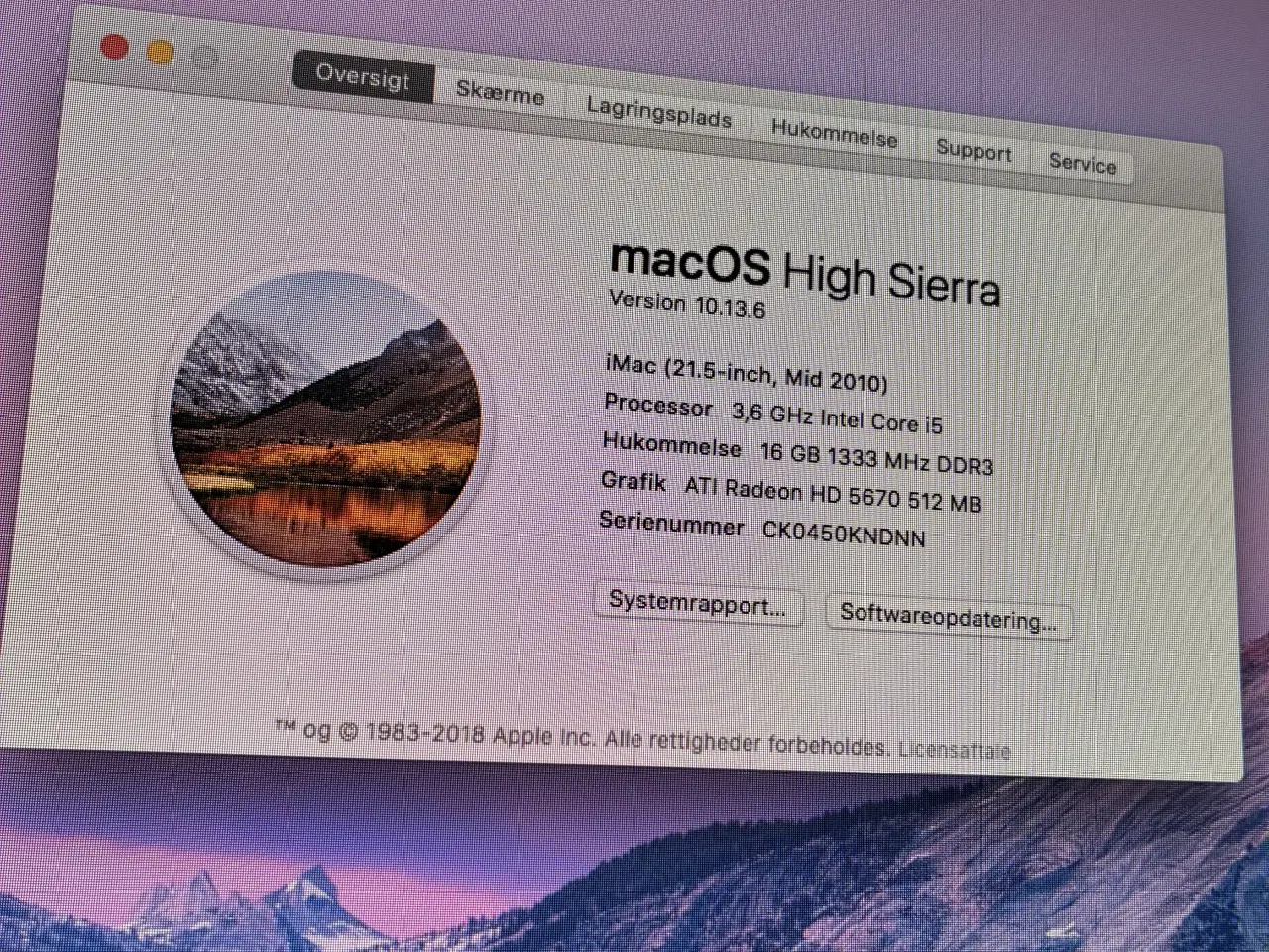 Billede 4 - 21,5” iMac fra 2010