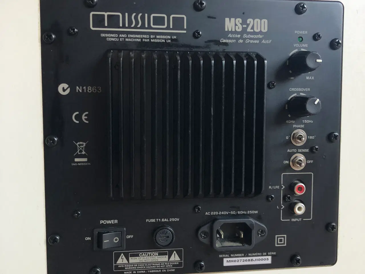 Billede 3 - Aktiv subwoofer MISSION MS-200