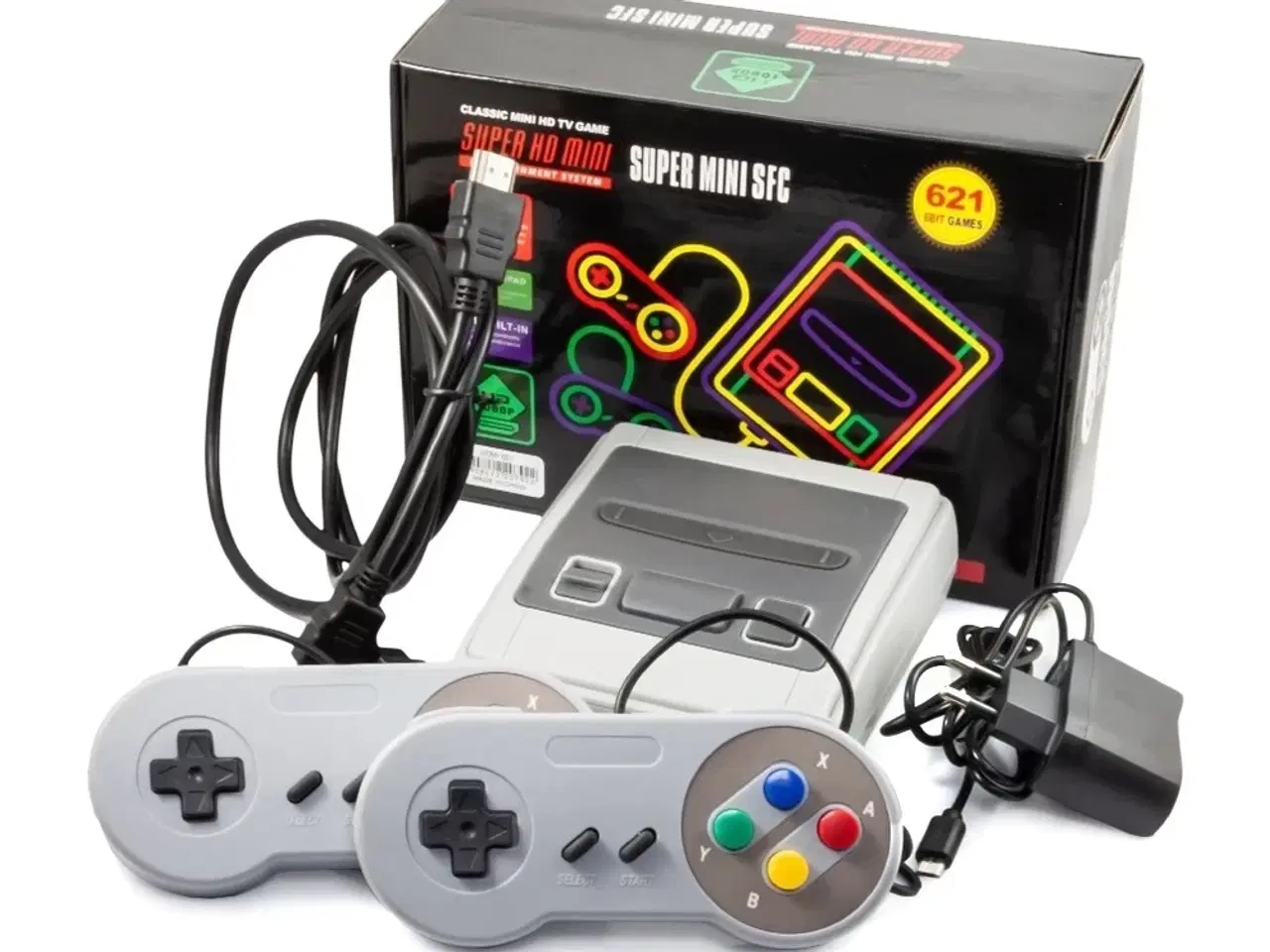 Billede 1 - Console TV 621 Games 8-Bit PEGAZUS 2 Pads HDMI