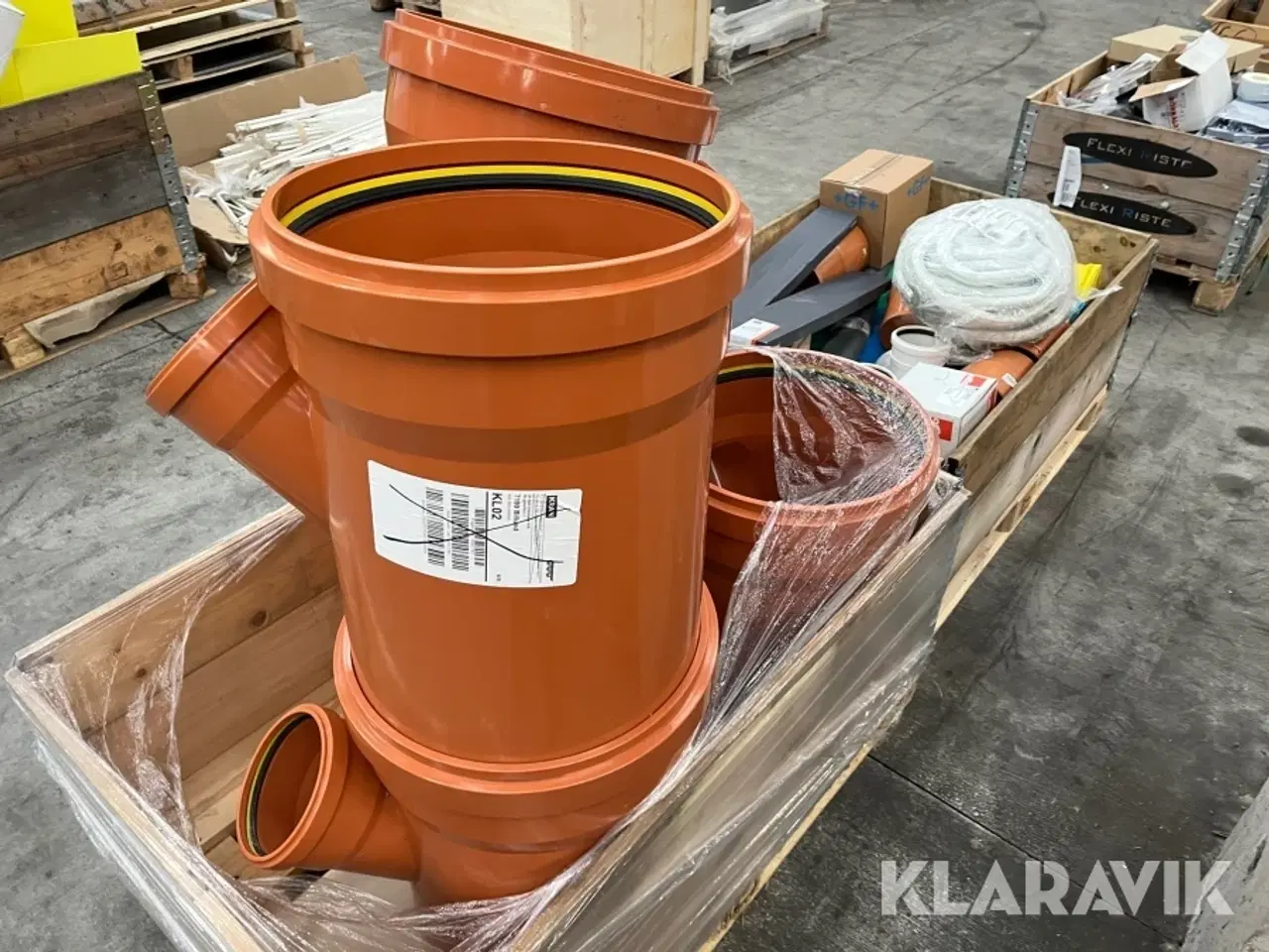 Billede 3 - Lot - unidrain, svejsetråd, kloakrør og øvrigt - 2 paller