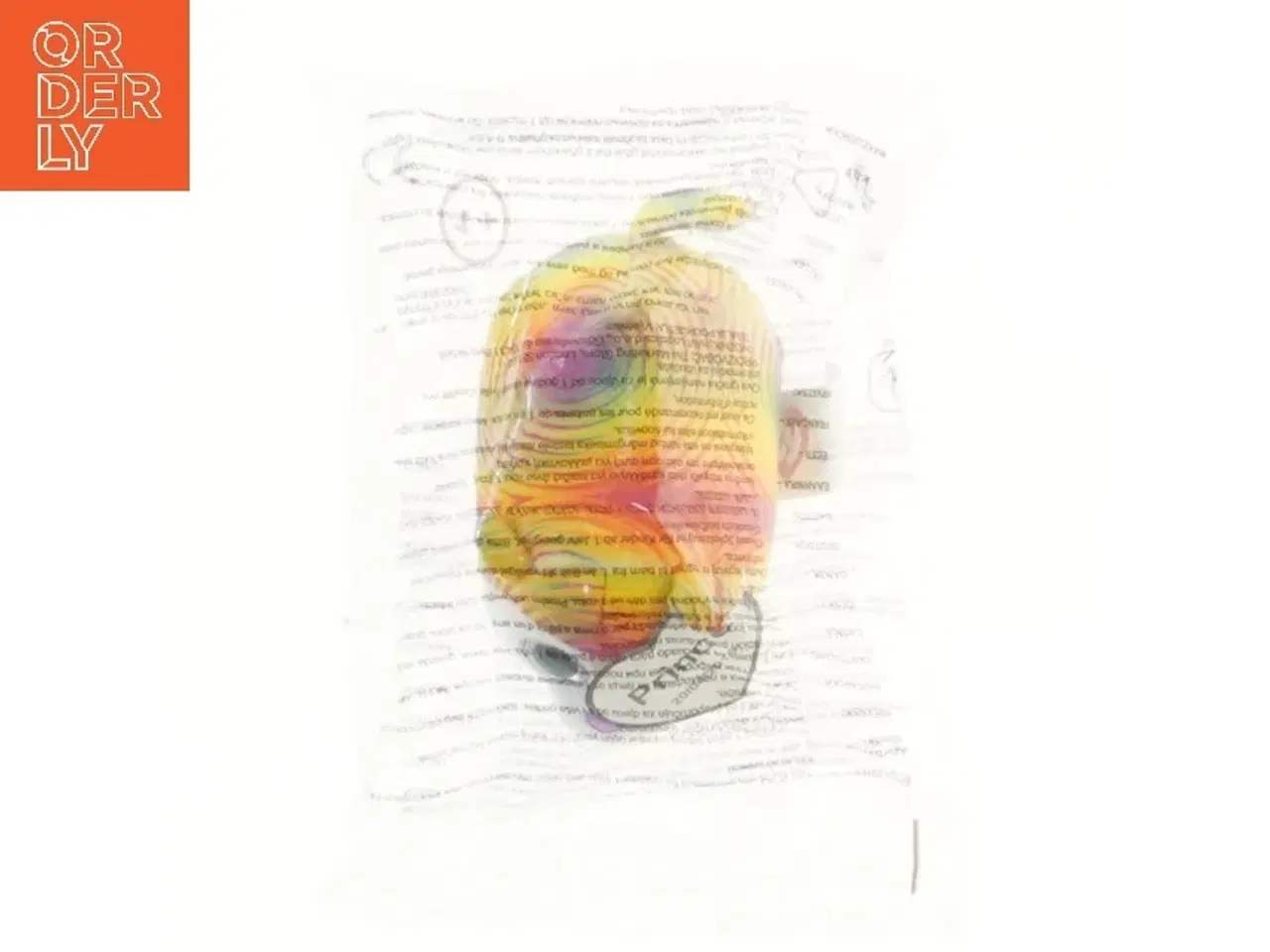 Billede 1 - Regnbuefarvet bamse i plastikpose fra Ty (str. 10 cm)