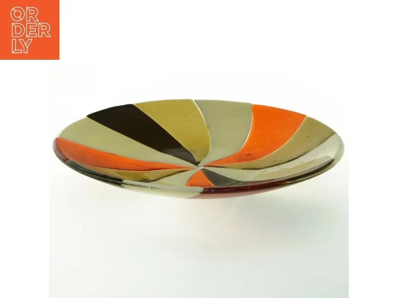 Billede 1 - Dekorativ glasfad (str. 28x35 cm)