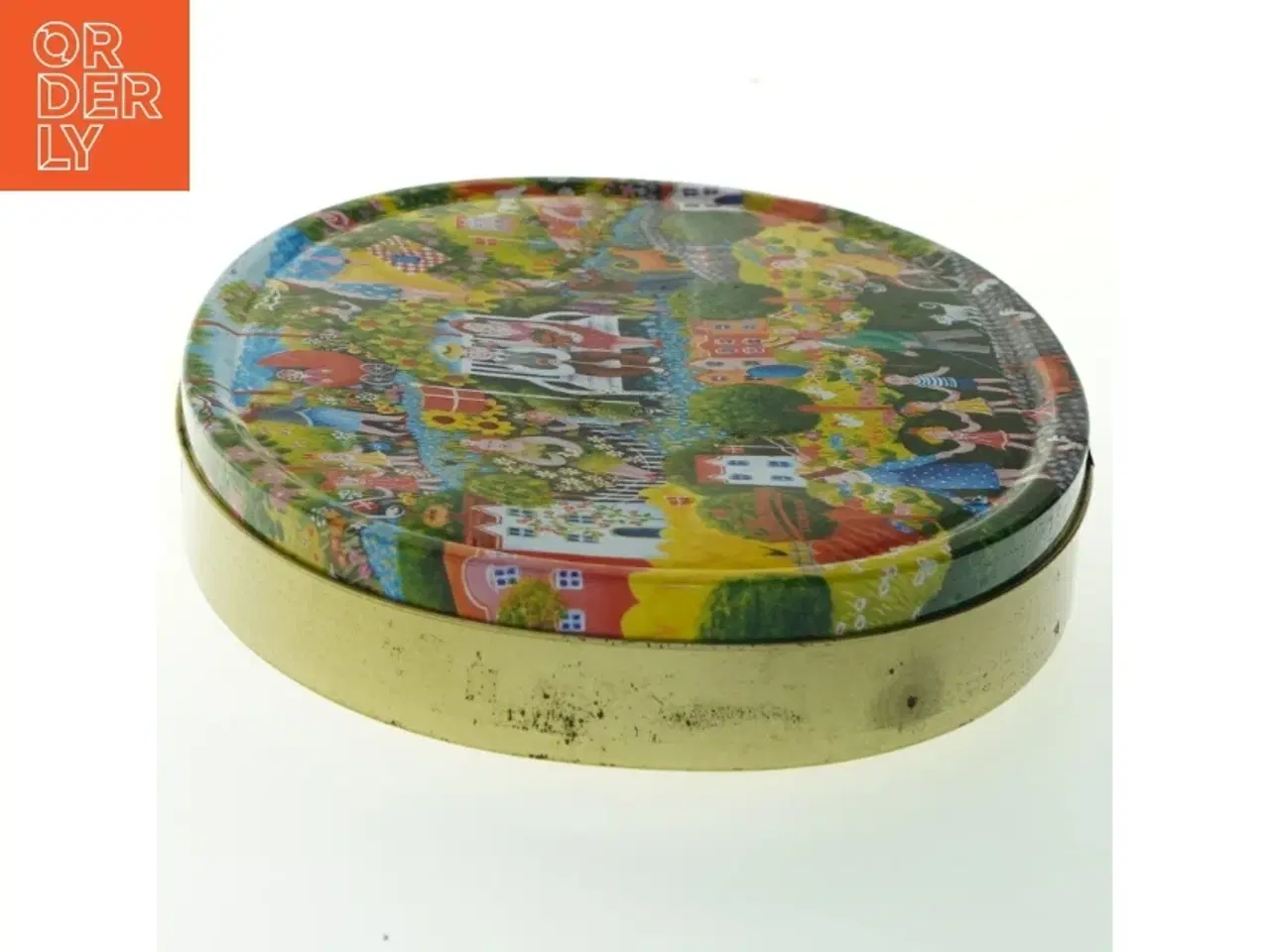 Billede 5 - Vintage metal kagedåse (str. 32x22x4,5 cm)