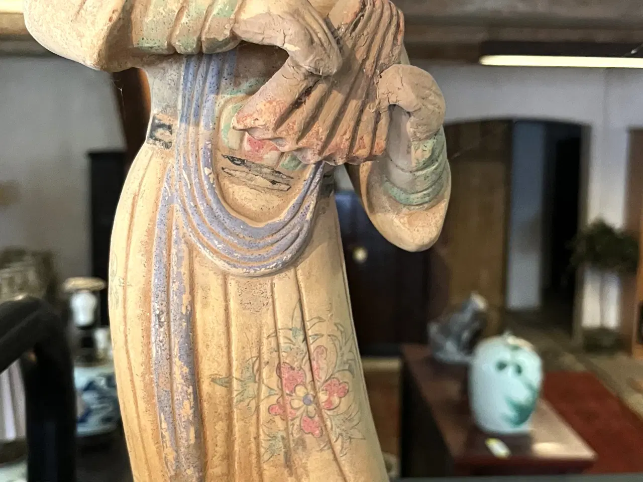 Billede 1 - Kina Tang musikant ler hh. 39cm .