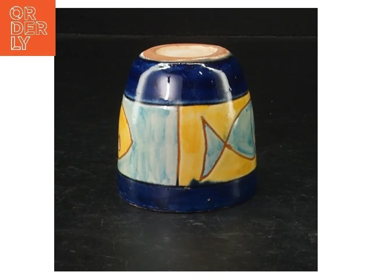 Billede 2 - Keramikkrus med fiske-design (str. 7 cm)