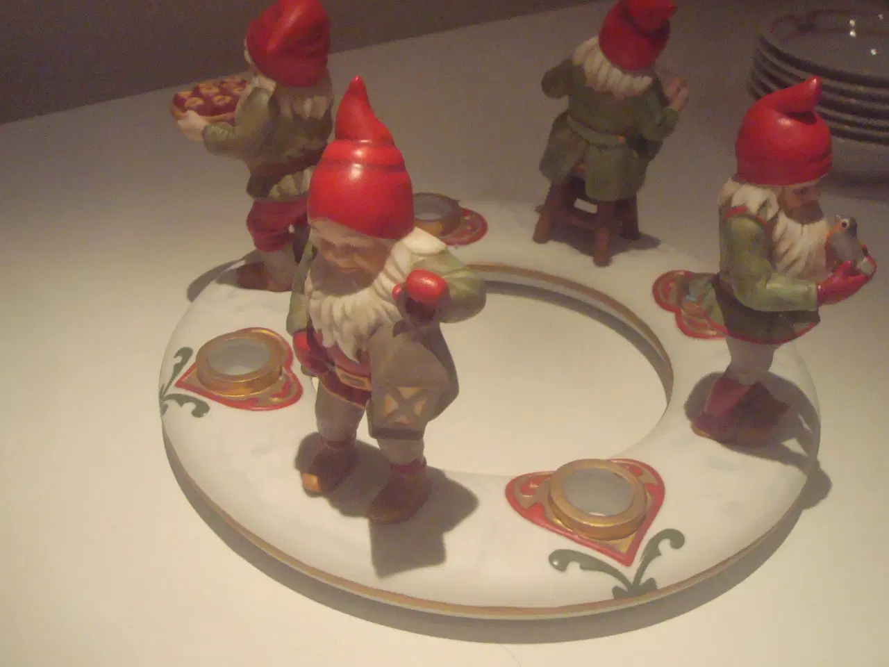 Billede 1 - FIRKLØVEREN ADVENTSSTAGE ca 24 cm diam, SJÆLDEN