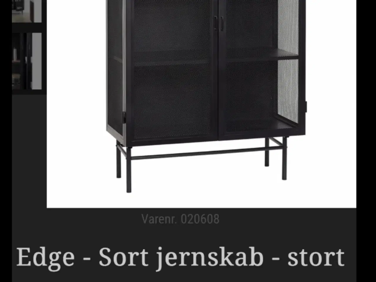 Billede 6 - Hübsch Edge Double vitrineskab i sort metal