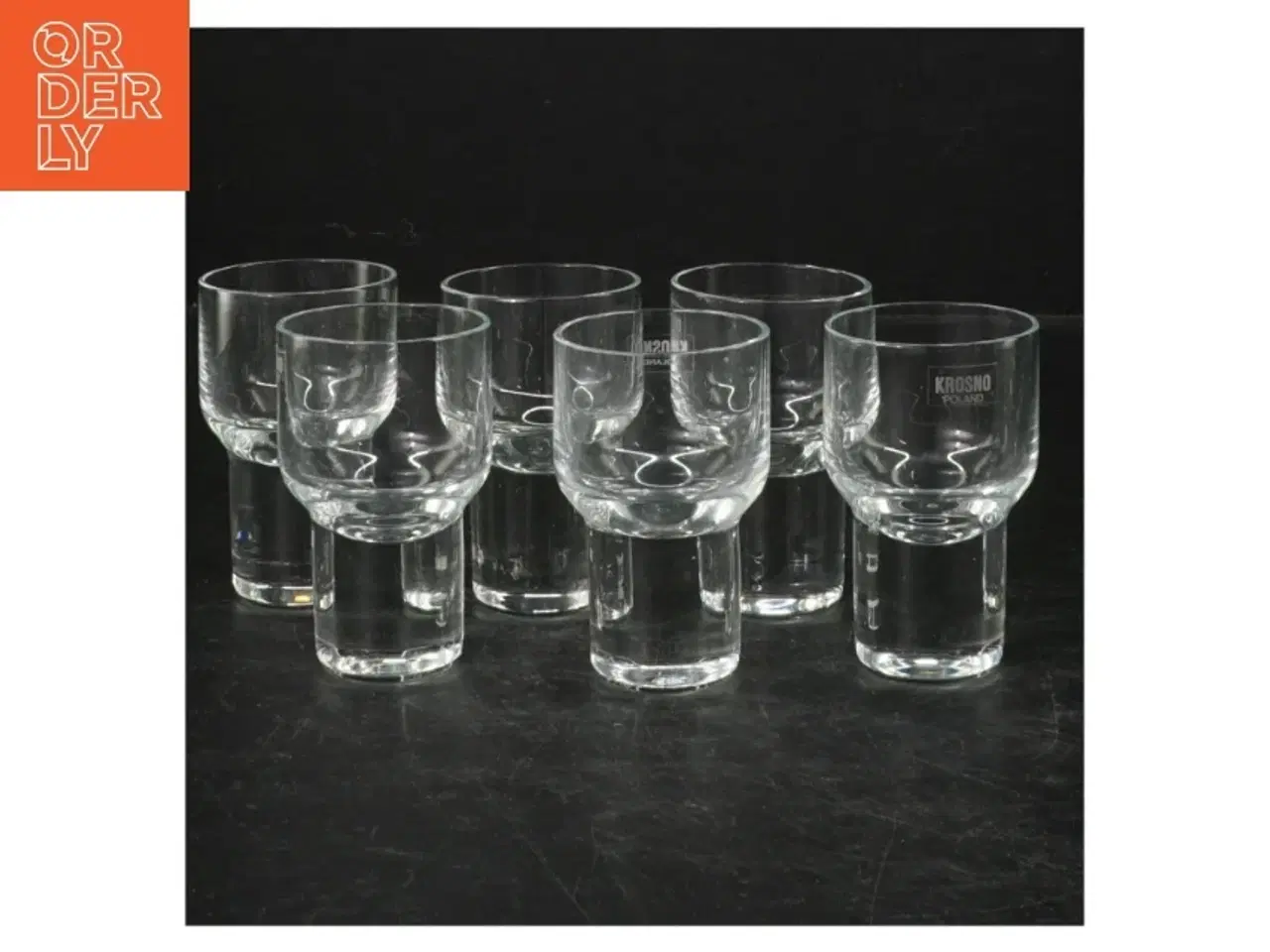 Billede 1 - Sæt med 6 små glas fra Krosno fra Krosno (str. 7,5 cm. 6 styk)